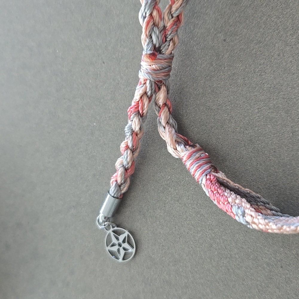New rare never used authentic DIOR woven friendship bracelet Only 1x peach &pink - Picture 7 of 7